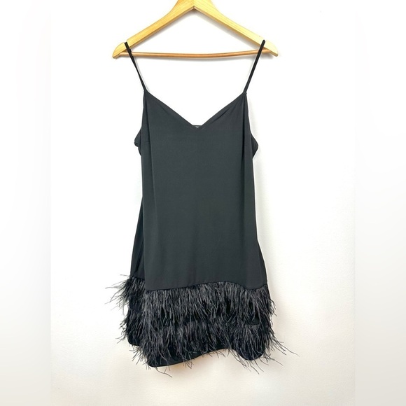 Michael Michael Kors Feather-Embroidered Matte Jersey Slip Dress Large NWT - Picture 5 of 13